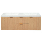 Modern Wall Mounted Bathroom Vanity, Soft Close Doors