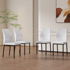Ergonomic Simple Chair With Metal Leg