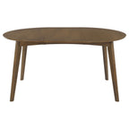 Jedda Oval 60-inch Extension Leaf Dining Table Dark Walnut