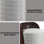Jamonica - Vanity Stool - Gray & Dark Brown