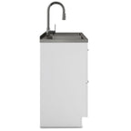 Shaker - Modern Wide Laundry Cabinet With Faucet And Sink - White