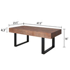 Rectangular Coffee Table With U-Shaped Legs Living Room - Multi