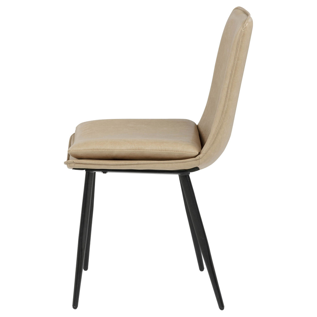 Ortega Upholstered Dining Side Chair Tan (Set of 2)