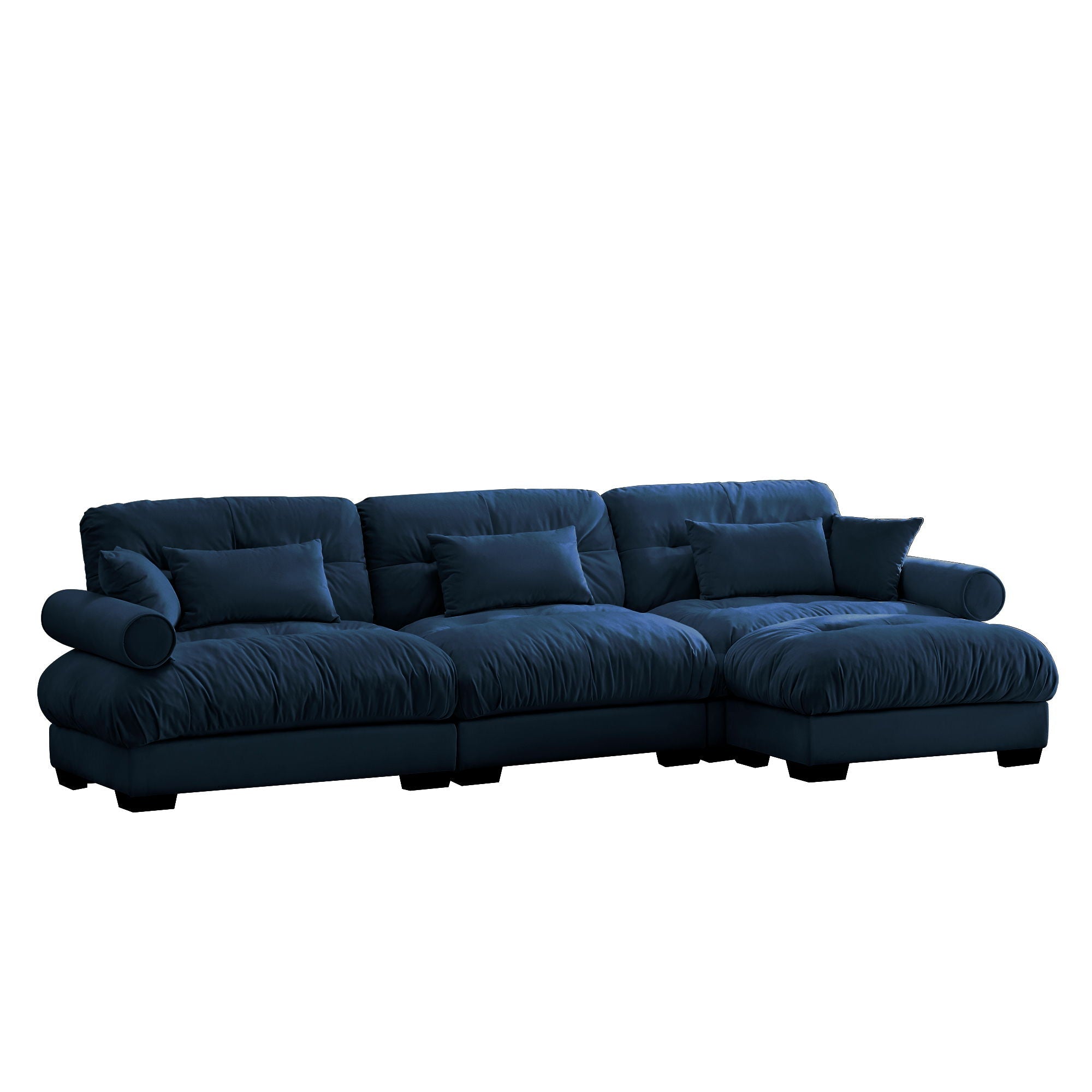 Super Comfort Oversized Modular Sectional Sofa With Movable Ottoman
