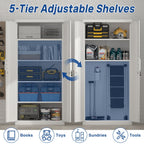 2 Door File Cabinet With Lock, 4 Adjustable Shelves, Heavy-Duty
