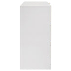 Ines 6-drawer Bedroom Dresser Cabinet White High Gloss