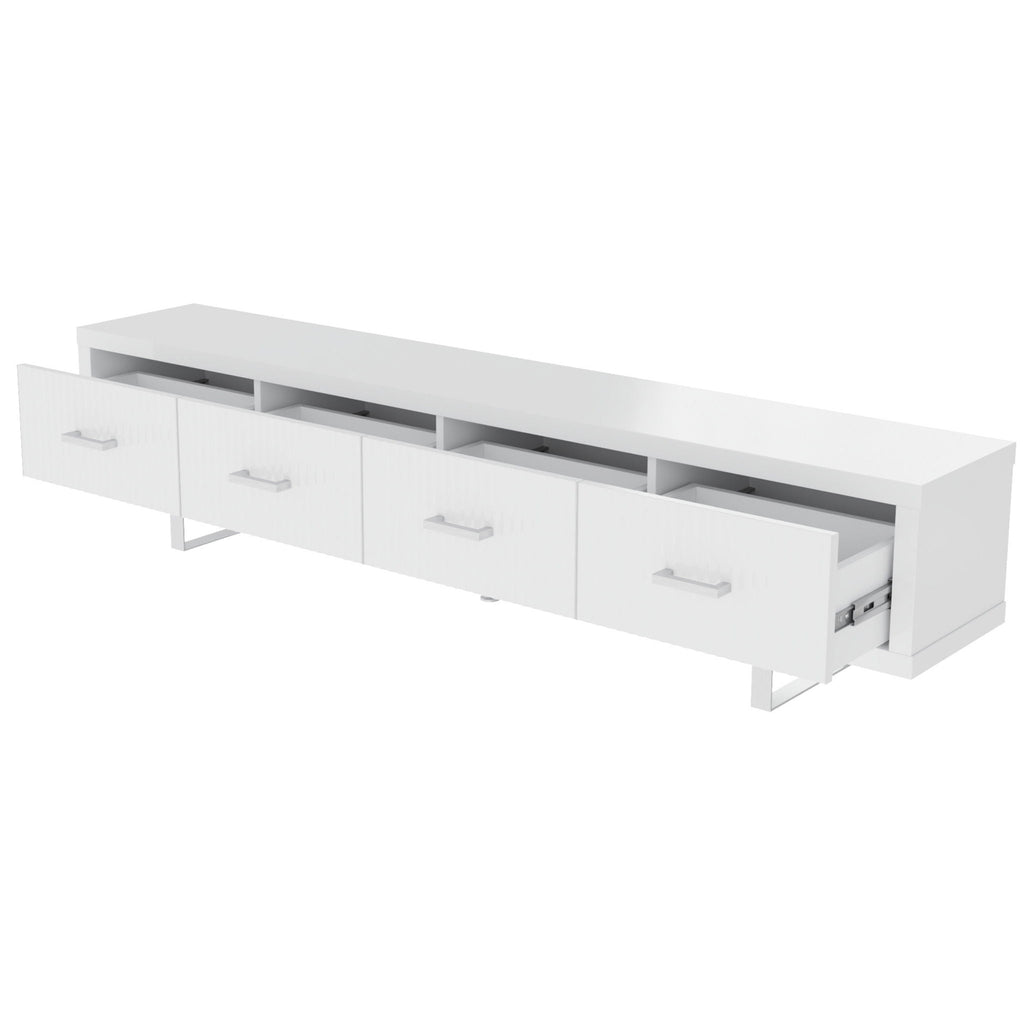 TV Stand With Slatted Drawers