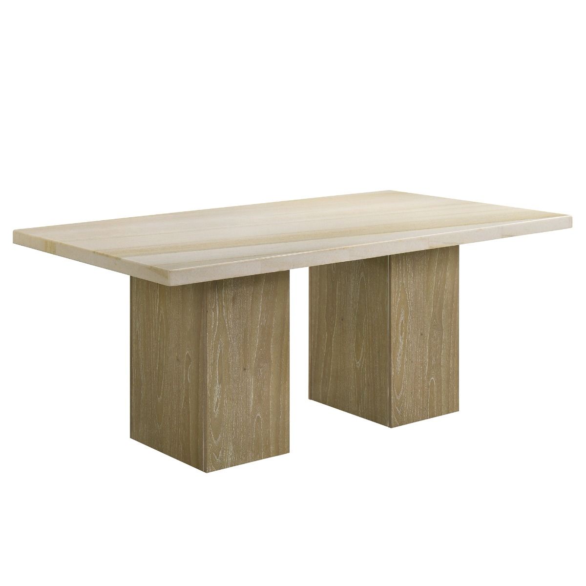 Olinda - Dining Table With Natrual Marble Top - Natrual