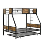 Modern Metal Bunk Bed With Dual Side Ladder And Metal Desig