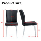 Modern Minimalist Dining Chairs With Metal Legs