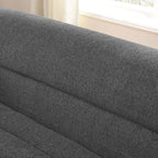 Upholstered L-Shaped Modular Sectional Sofa With Chaise, Wave-Shaped Armrest