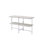 Brecon - Sofa Table - White Oak & Chrome