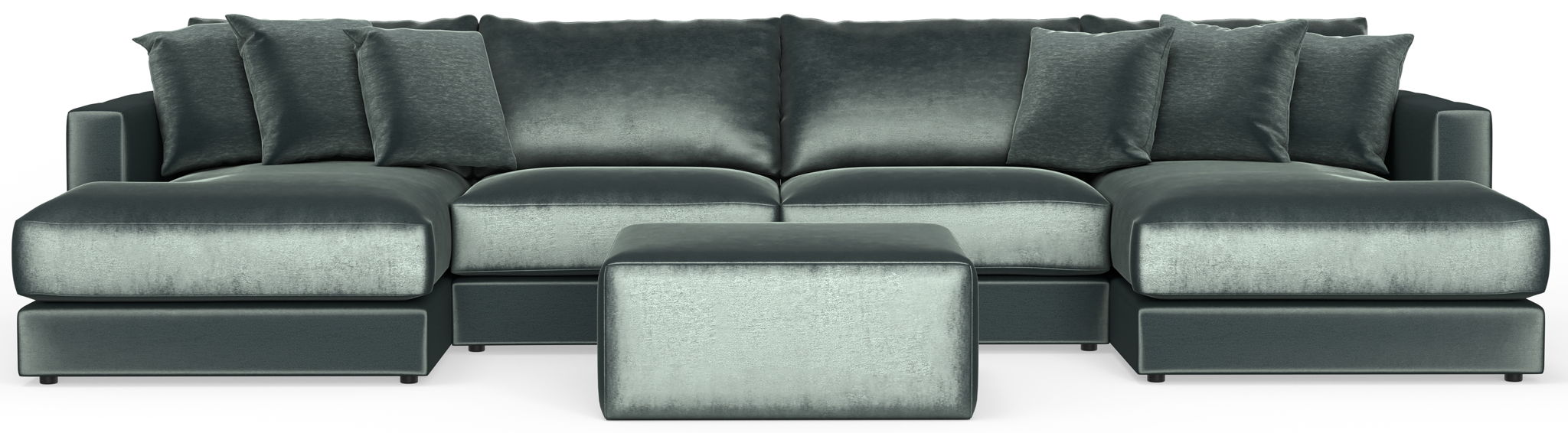 Remington - Modular Sofa And Cocktail Ottoman - Pine