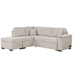 Sleeper Sofa Bed, 2 In 1 Pull Out Sofa Bed L Shape Couch With Storage Ottoman For Living Room, Bedroom Couch And Small Apartment