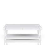Cocktail Table With Two Storage Drawers And Casters