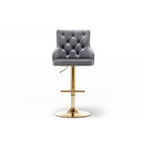 Adjustable Swivel Bar Stool With Nailhead Trim (Set of 2)