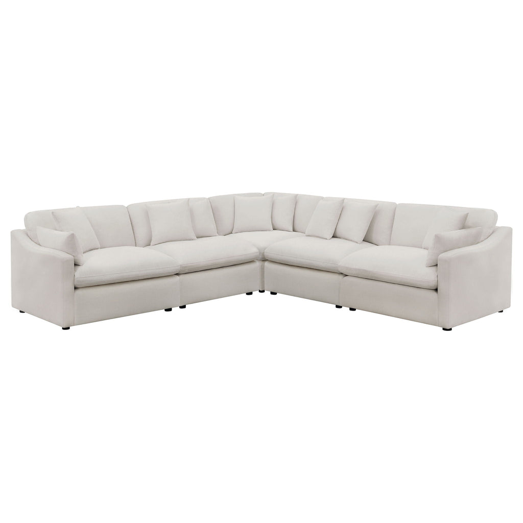 Hobson 5-piece Upholstered Modular Sectional Sofa Ivory
