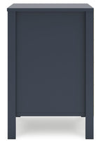 Simmenfort - Two Drawer Night Stand - Navy Blue