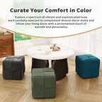 Modern Ottoman Foot Rest With Woven Design