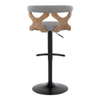 Gardenia - Contemporary Adjustable Barstool & Swivel With Rounded T Footrest (Set of 2)