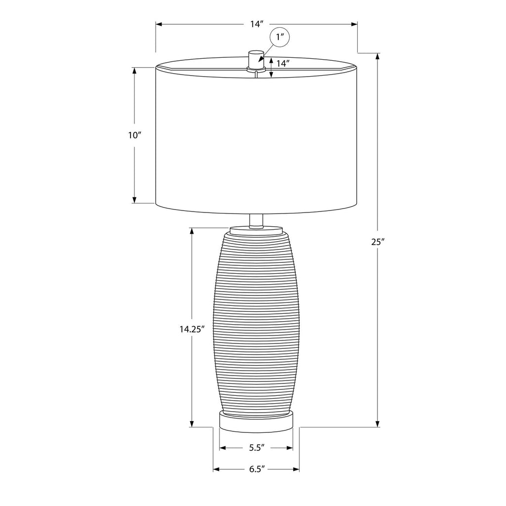 Lighting, Table Lamp, Ceramic, Modern - Gray
