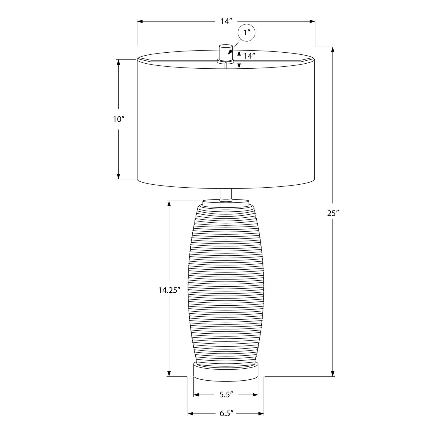 Lighting, Table Lamp, Ceramic, Modern - Gray