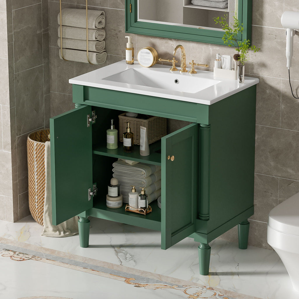 Bathroom Vanity Cabinet With Sink, Soft Close Doors, Storage Cabinet
