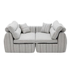 3 Seater, Couch With Throw Pillows For Living Room