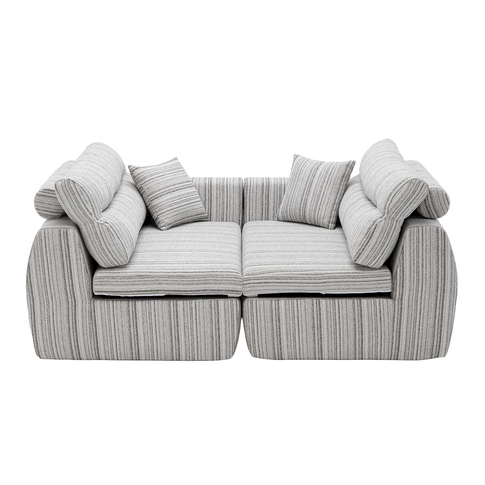 3 Seater, Couch With Throw Pillows For Living Room