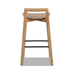 Sven - Modern Minimalist Low Back Counter Stool - Natural Blonde Ash