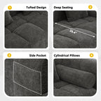 Sectional Free Combined Sofa With 2 Side Pockets