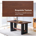 Compact Dining Table - Walnut / Black