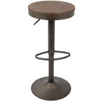 Dakota - Industrial Design Adjustable Barstool (Set of 2)