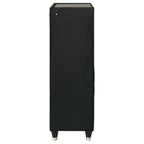 Ravenne 5-drawer Velvet Upholstered LED Chest of Drawers Black