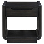 Leandro 3-piece Wood Coffee and End Table Set Burnished Black