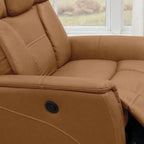 Oslo - Power Recliner With Manual Adjustable Headrest And Power Footrest - Brown