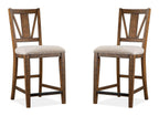 Bay Creek - Counter Chair With Upholstered Seat (Set of 2) - Toasted Nutmeg