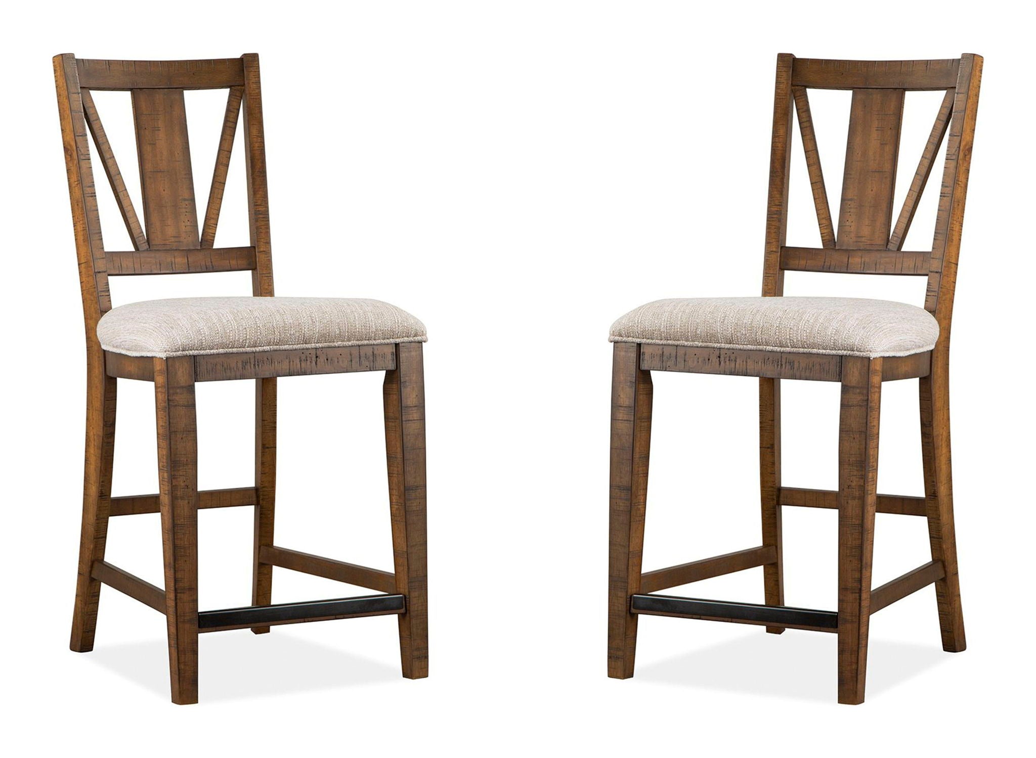 Bay Creek - Counter Chair With Upholstered Seat (Set of 2) - Toasted Nutmeg