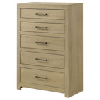 Hendricks 5-drawer Bedroom Chest of Drawers Light Oak