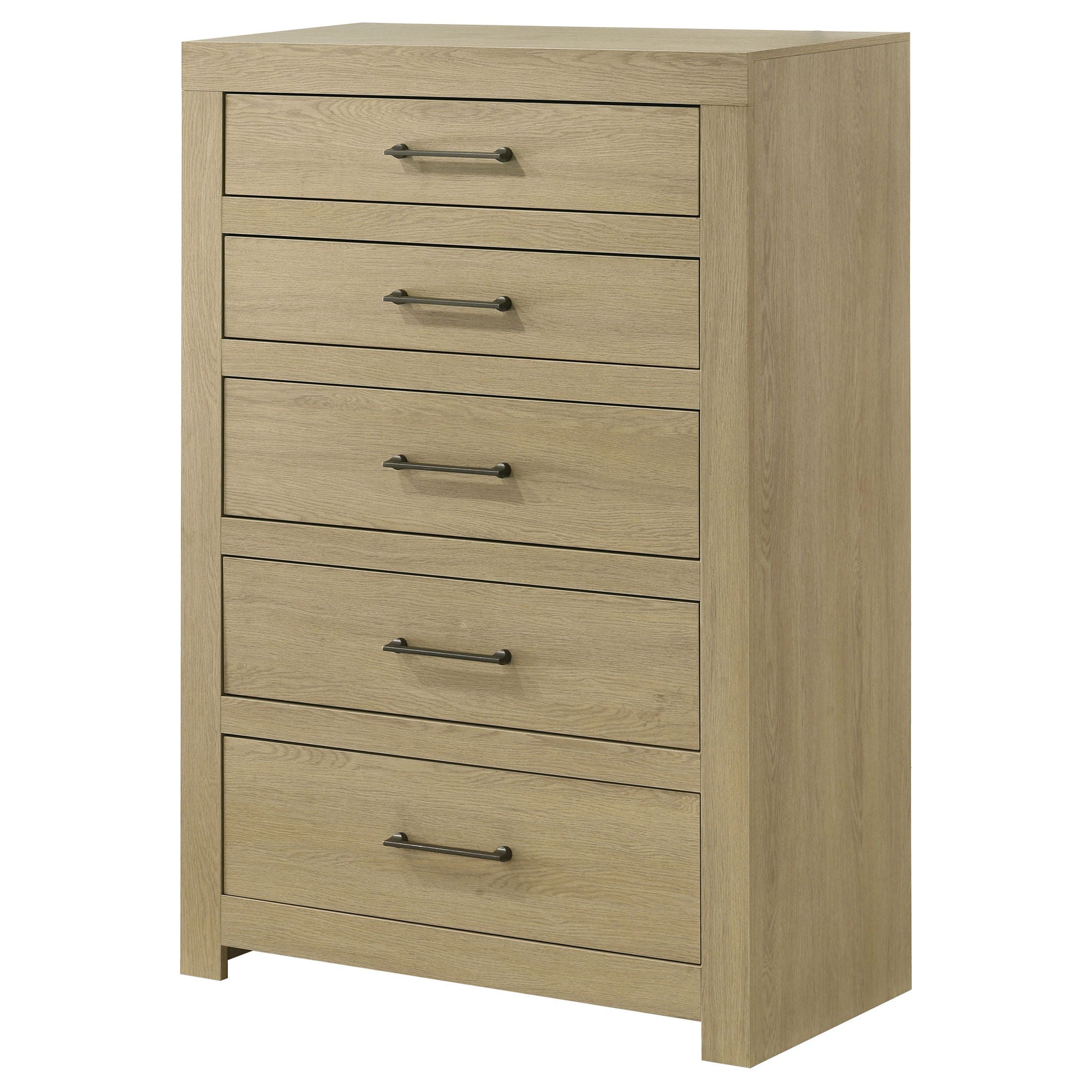 Hendricks 5-drawer Bedroom Chest of Drawers Light Oak