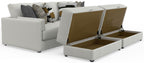Trevor - Extra Deep Oversized Sofa With Included Storage Cocktail Ottoman