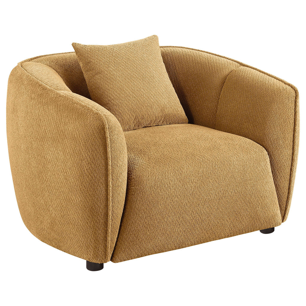 Aleisha Fabric Upholstered Accent Chair Mustard Yellow