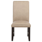 Averill Faux Leatherette Upholstered Dining Side Chair Tan (Set of 2)