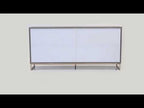 Payo - Console Cabinet - Black Marble Print Oak & Champagne