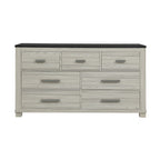Augusta - Dresser, 7 Spacious Drawers, Block Feet - Beige Brown
