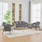 3 Piece Living Room Set, Loveseat & 2 Accent Chairs