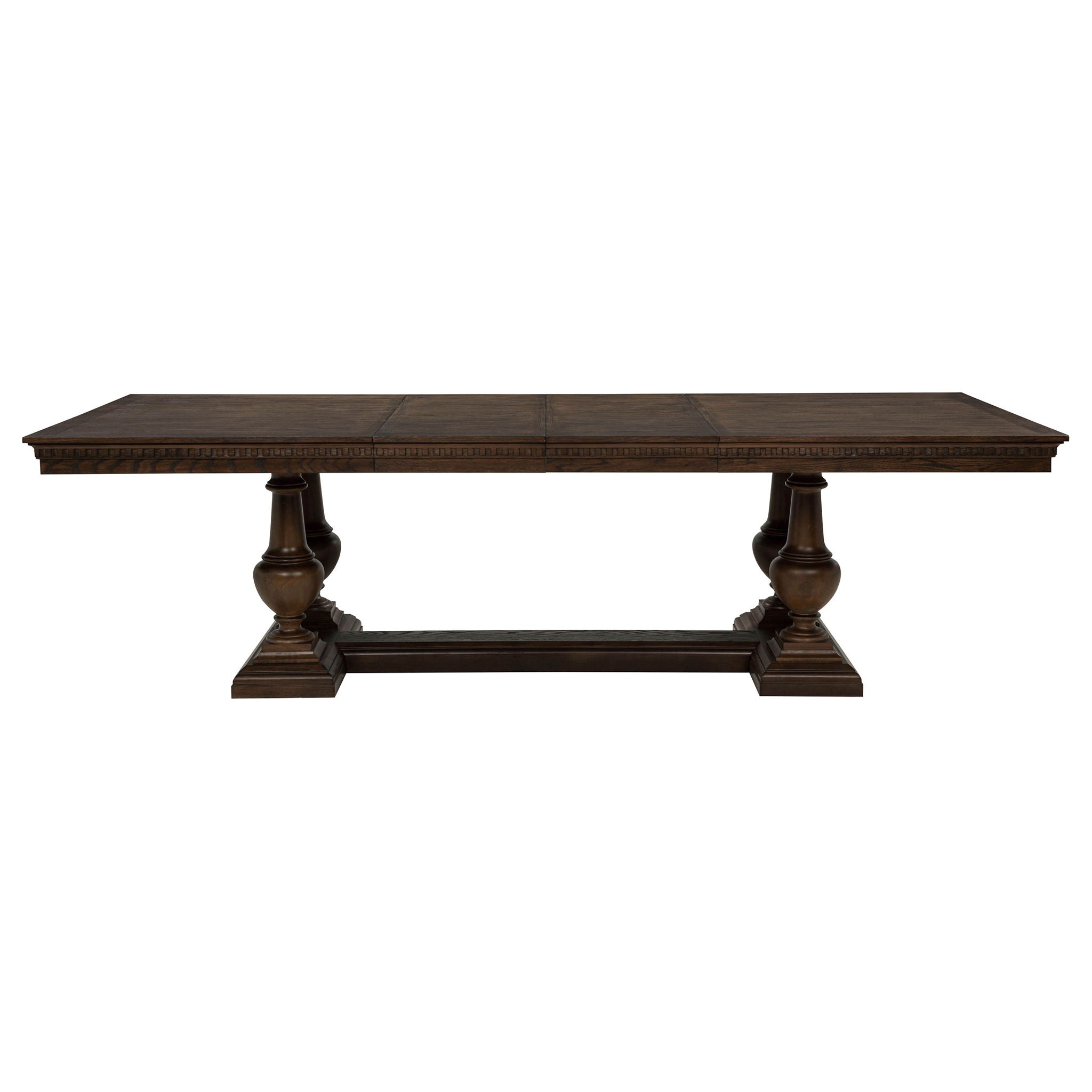 Ridgewell 7-piece Rectangular Trestle Dining Set Dark Oak