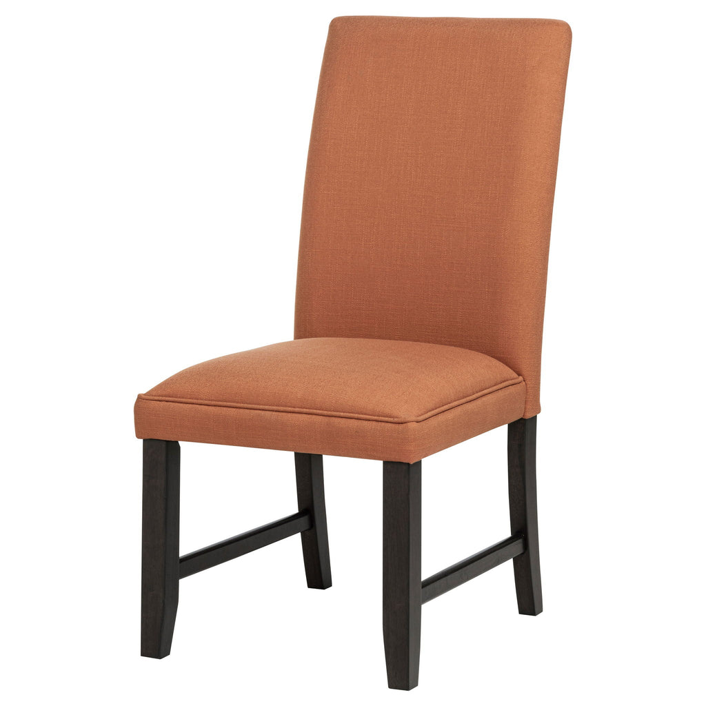Berning Fabric Upholstered Parson Side Chair Salmon Orange (Set of 2)