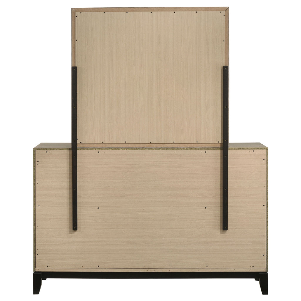 Valen 6-drawer Bedroom Dresser and Mirror Light Taupe