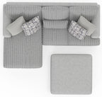 Titan - Sectional With Comfort Coil Seating, Cocktail Ottoman And Accent Pillows Included